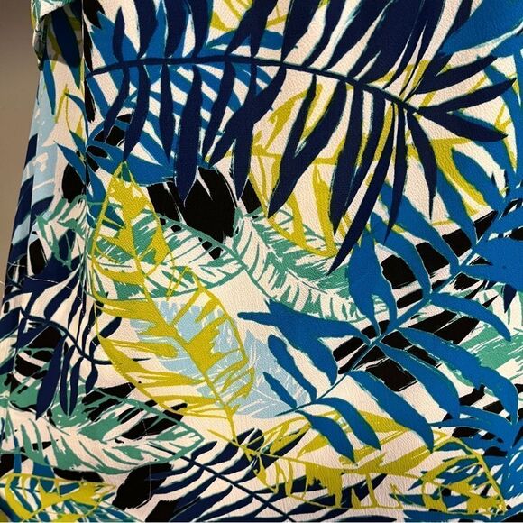 Rose & Olive Tropical Print Off-Shoulder mini Dress size medium - Picture 5 of 13